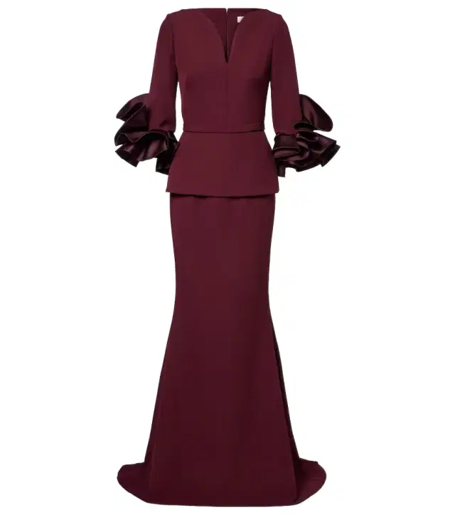 Safiyaa Clemenza crêpe gown