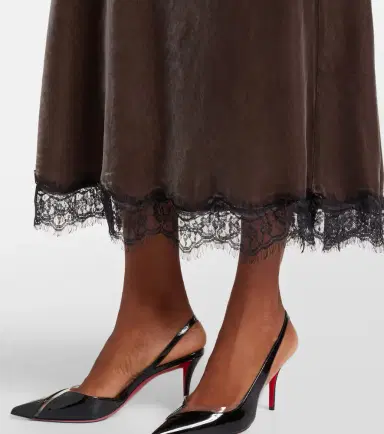 Rixo Alesha lace-trimmed velvet midi dress | Thumbnail 6 Rixo Alesha lace-trimmed velvet midi dress | Thumbnail 6