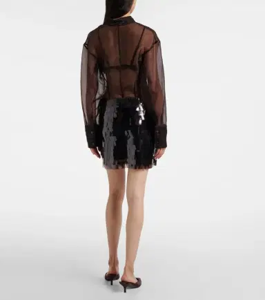Staud Max sequined mesh miniskirt | Thumbnail 4 Staud Max sequined mesh miniskirt | Thumbnail 4