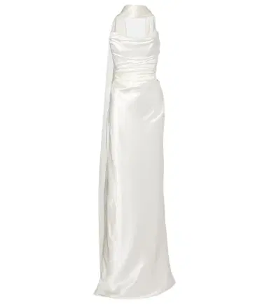 Vivienne Westwood Vixen scarf-detail draped silk-blend gown | Thumbnail 1