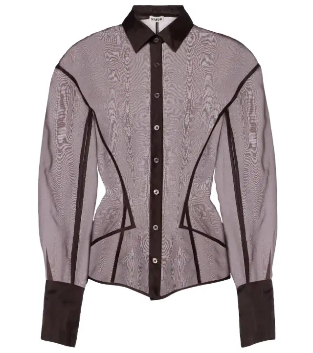 Aida sheer silk organza shirt