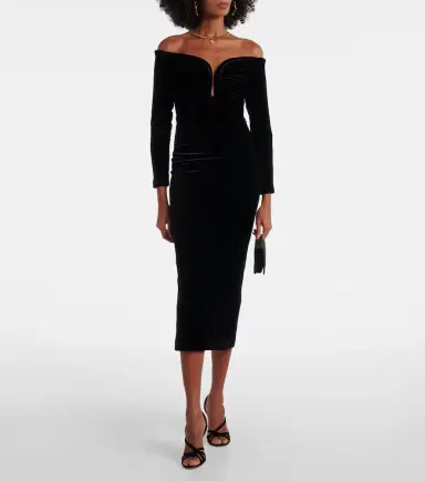 Roland Mouret Off-shoulder midi dress | Thumbnail 4