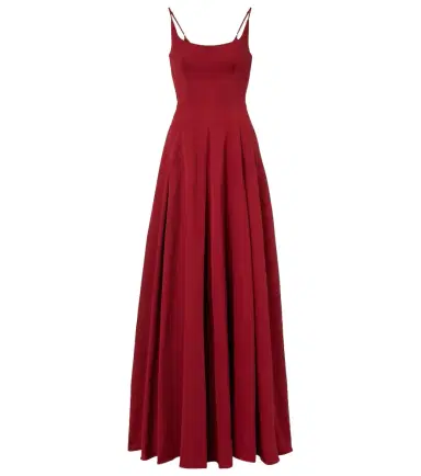 Staud Joy pleated cotton-blend gown | Thumbnail 1