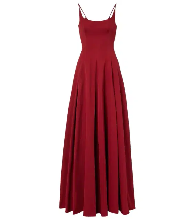 Staud Joy pleated cotton-blend gown