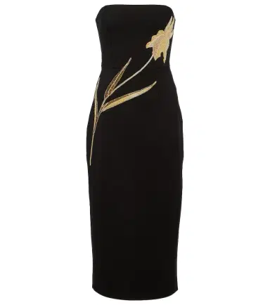Staud Brooke embellished strapless midi dress | Thumbnail 1 Staud Brooke embellished strapless midi dress | Thumbnail 1
