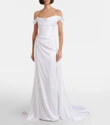 Vivienne Westwood Bridal Nova Grace satin bustier gown | Thumbnail 7