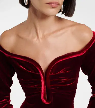 Roland Mouret Off-shoulder velvet gown | Thumbnail 4 Roland Mouret Off-shoulder velvet gown | Thumbnail 4