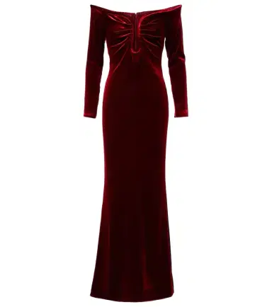 Roland Mouret Off-shoulder velvet gown | Thumbnail 1 Roland Mouret Off-shoulder velvet gown | Thumbnail 1