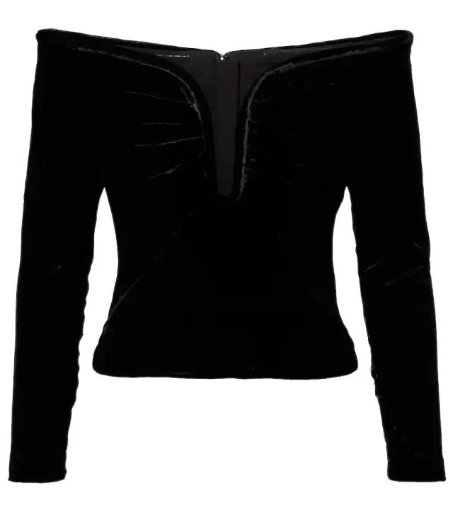 Roland Mouret Off-shoulder velvet top