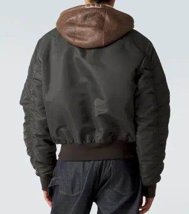 JW Anderson Hooded shearling-trimmed bomber jacket | Thumbnail 2