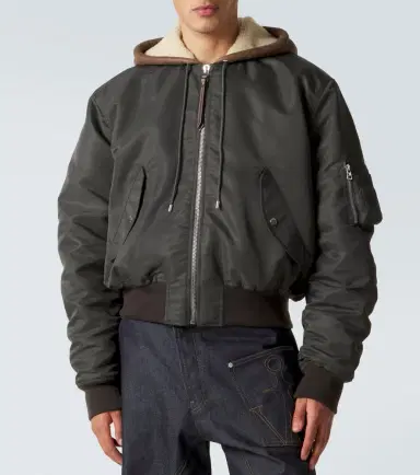 JW Anderson Hooded shearling-trimmed bomber jacket | Thumbnail 3