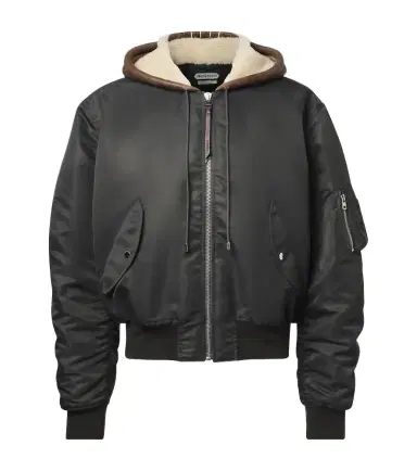 JW Anderson Hooded shearling-trimmed bomber jacket | Thumbnail 1