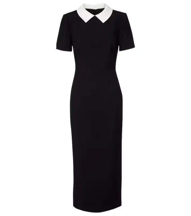 Satin crêpe midi dress