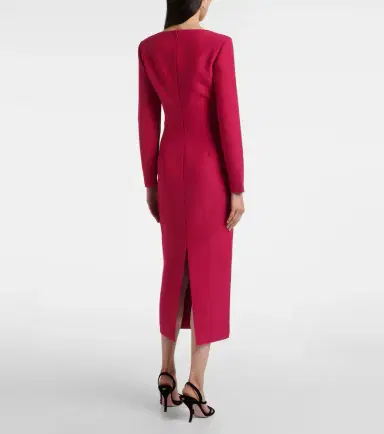 Roland Mouret Floral-appliqué crêpe midi dress | Thumbnail 5