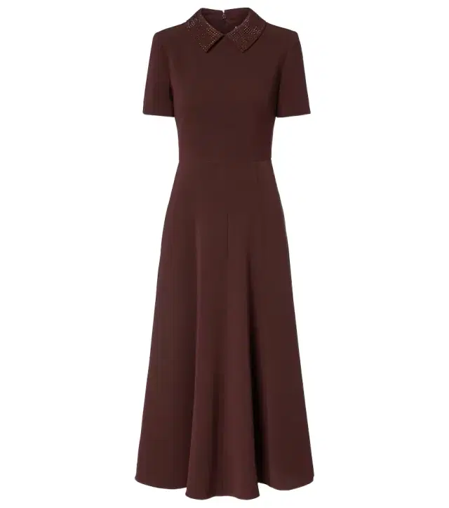 Roland Mouret Embellished cady midi dress