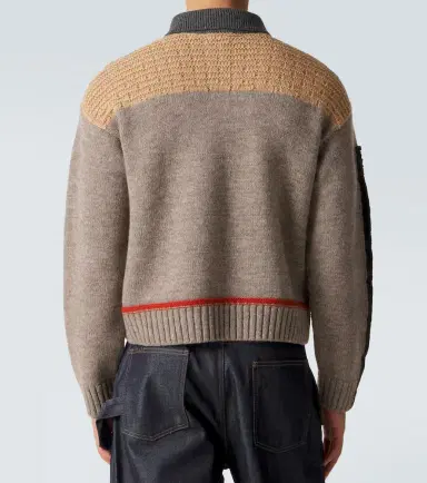 JW Anderson Embroidered wool polo sweater | Thumbnail 4