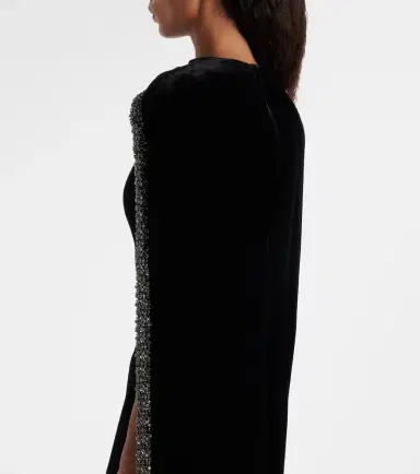 Roland Mouret Caped embellished velvet gown | Thumbnail 2 Roland Mouret Caped embellished velvet gown | Thumbnail 2