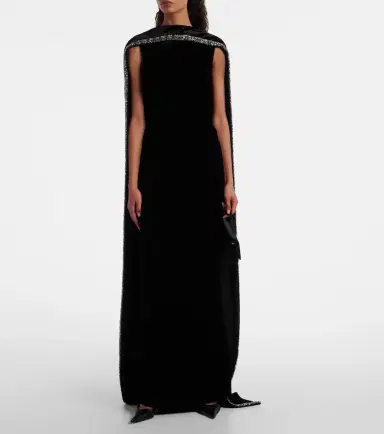 Roland Mouret Caped embellished velvet gown | Thumbnail 5 Roland Mouret Caped embellished velvet gown | Thumbnail 5