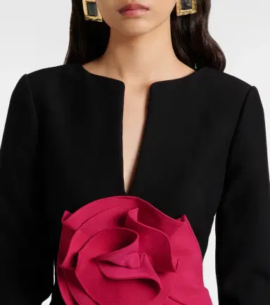 Roland Mouret Floral-appliqué crêpe gown | Thumbnail 3