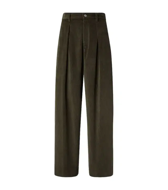 Cotton corduroy wide-leg pants