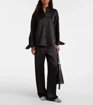 Proenza Schouler White Label Magnus crêpe wide-leg pants | Thumbnail 3 Proenza Schouler White Label Magnus crêpe wide-leg pants | Thumbnail 3