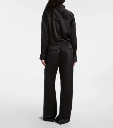 Proenza Schouler White Label Magnus crêpe wide-leg pants | Thumbnail 4 Proenza Schouler White Label Magnus crêpe wide-leg pants | Thumbnail 4