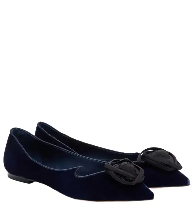 Roger Vivier Rose Vivier velvet ballet flats