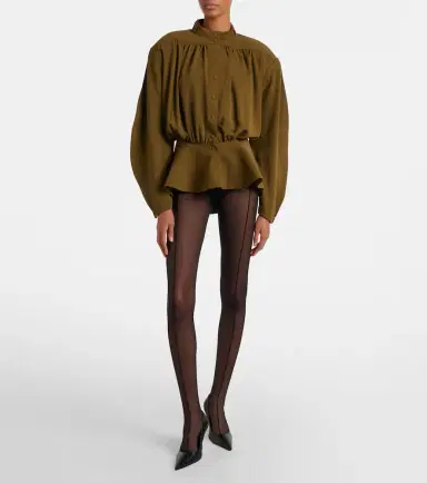 Mugler re/edit sheer tulle tights | Thumbnail 2 Mugler re/edit sheer tulle tights | Thumbnail 2