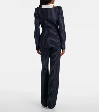 Mugler re/edit high-rise wool straight pants | Thumbnail 3