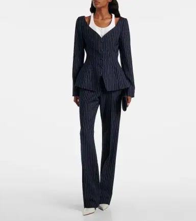 Mugler re/edit high-rise wool straight pants | Thumbnail 5