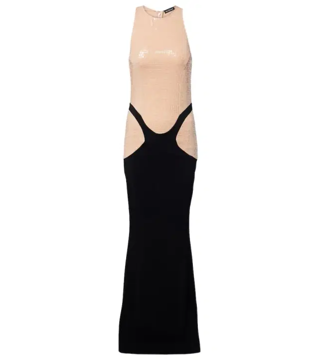 re/edit sequined crêpe gown
