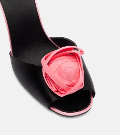 Roger Vivier Rose Vivier 85 floral satin mules | Thumbnail 2