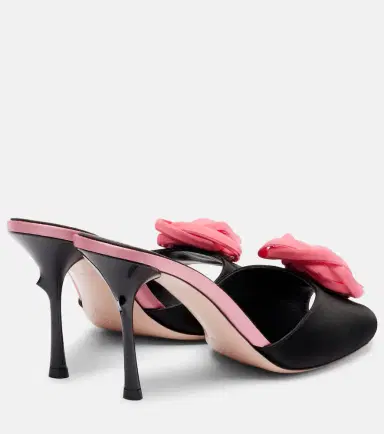 Roger Vivier Rose Vivier 85 floral satin mules | Thumbnail 3
