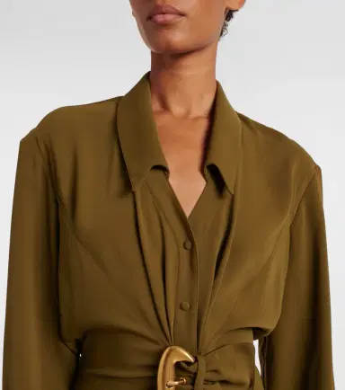 Mugler re/edit Cow-boys crêpe twill shirt dress | Thumbnail 2