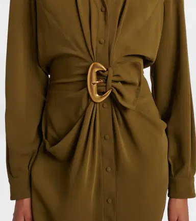 Mugler re/edit Cow-boys crêpe twill shirt dress | Thumbnail 3
