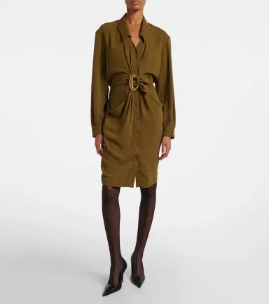 Mugler re/edit Cow-boys crêpe twill shirt dress | Thumbnail 5