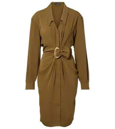 Mugler re/edit Cow-boys crêpe twill shirt dress | Thumbnail 1