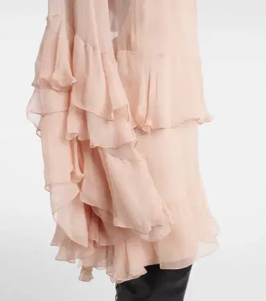 Chloé Chloé Ruffled silk muslin minidress | Thumbnail 2