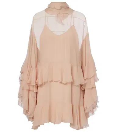 Chloé Chloé Ruffled silk muslin minidress | Thumbnail 1