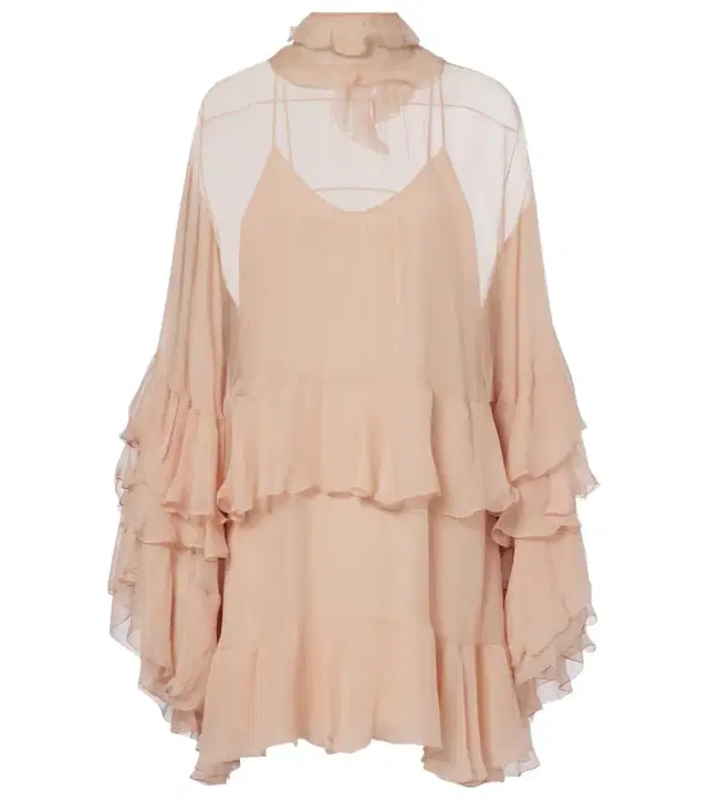 Chloe Chloé Ruffled silk muslin minidress