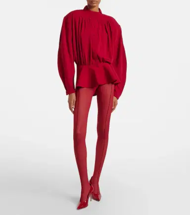 Mugler re/edit Hiver Russe crêpe twill blouse | Thumbnail 3 Mugler re/edit Hiver Russe crêpe twill blouse | Thumbnail 3