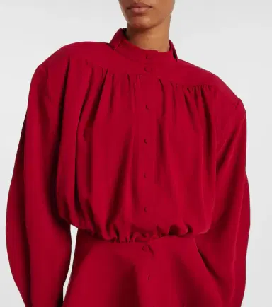 Mugler re/edit Hiver Russe crêpe twill blouse | Thumbnail 5 Mugler re/edit Hiver Russe crêpe twill blouse | Thumbnail 5