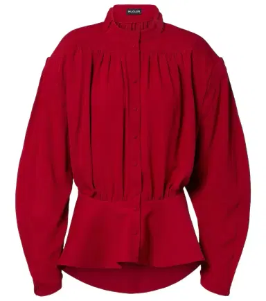 Mugler re/edit Hiver Russe crêpe twill blouse | Thumbnail 1 Mugler re/edit Hiver Russe crêpe twill blouse | Thumbnail 1