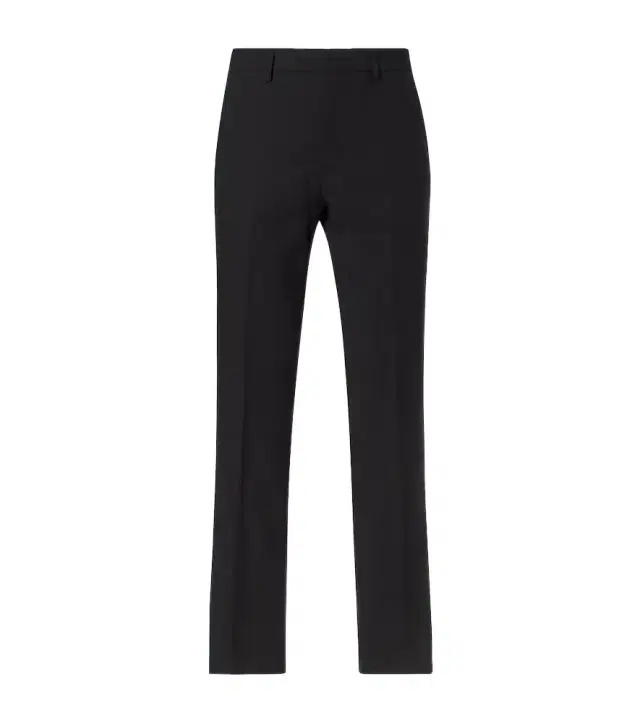 Virgin wool gabardine straight pants
