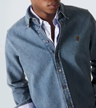 Ami Paris Denim shirt | Thumbnail 6