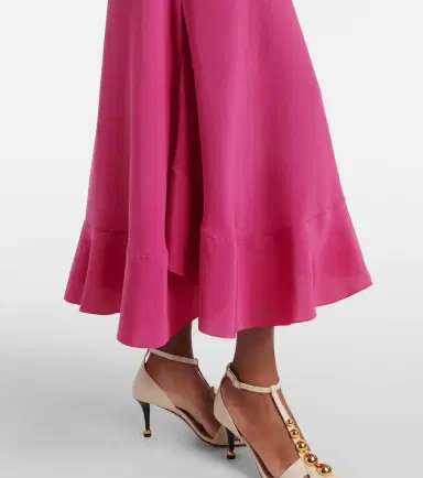 Chloé Chloé Ruffled silk midi dress | Thumbnail 2