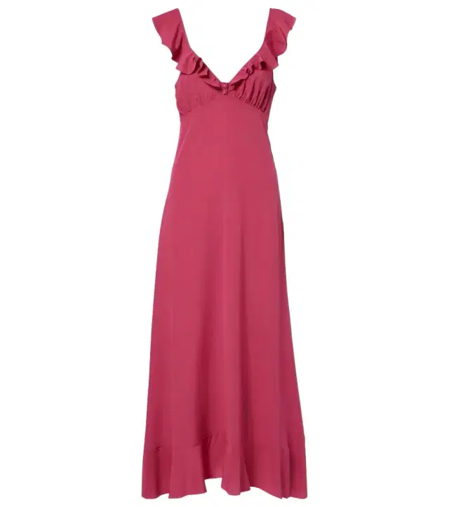 Chloé Ruffled silk midi dress