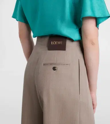 Loewe Gathered wool wide-leg pants | Thumbnail 3 Loewe Gathered wool wide-leg pants | Thumbnail 3