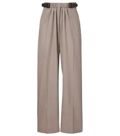 Loewe Gathered wool wide-leg pants | Thumbnail 1 Loewe Gathered wool wide-leg pants | Thumbnail 1