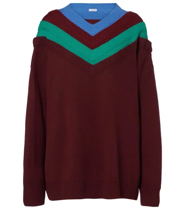 Trompe l'ail wool sweater